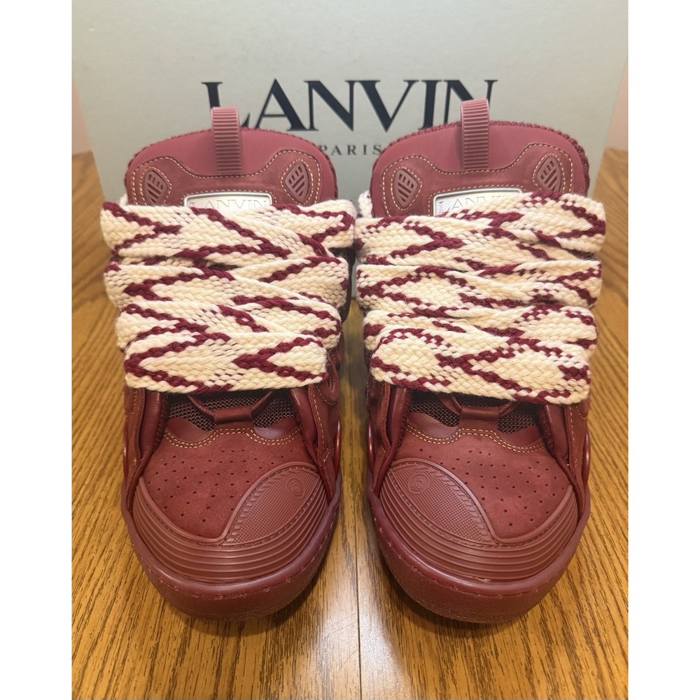 Lanvin Curb Sneaker (Maroon/Red) Size 10 - Picture 2 of 9